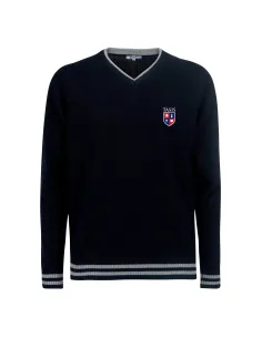 V-neck sweater- navy blue