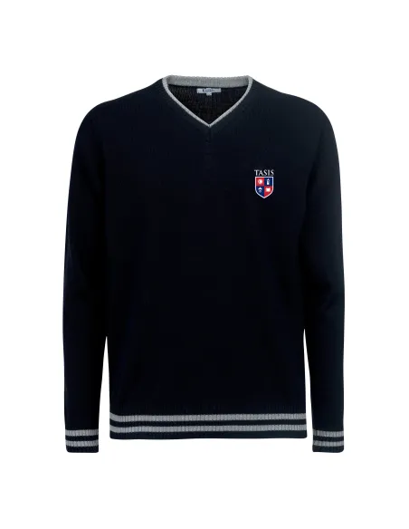 V-neck sweater- navy blue