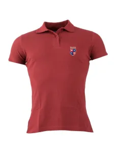Girls short-sleeved polo - burgundy