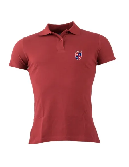Girls short-sleeved polo - burgundy