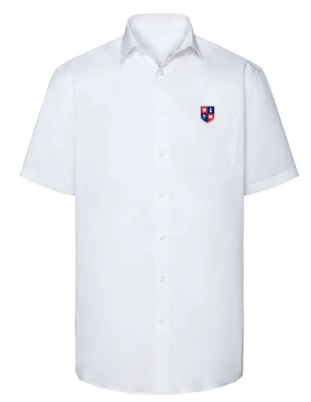 Boys white short-sleeved shirt available until stock lasts