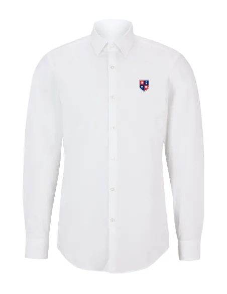 Boys long-sleeved oxford shirt - white