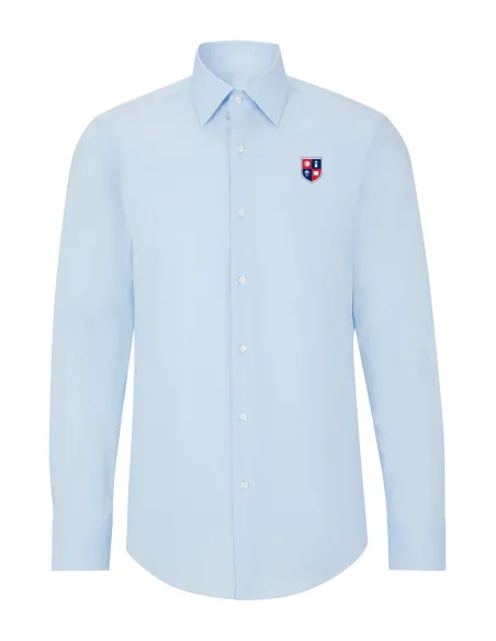 Long-sleeved oxford shirt - light blue- available until stock lasts