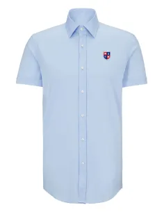Boys blue short-sleeved shirt available until stock lasts
