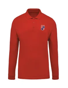 Long-sleeved polo - red