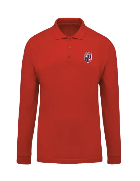Long-sleeved polo - red