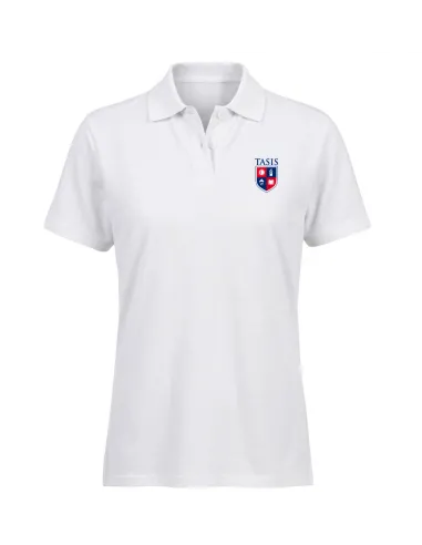 Girls short-sleeved polo - white