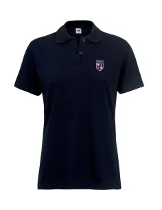 Girls short-sleeved polo - navy blue