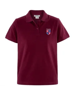 Short-sleeved polo - burgundy