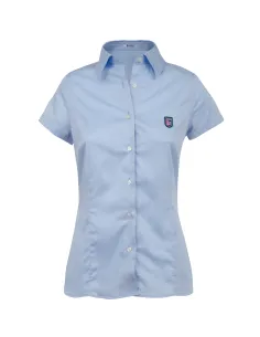 Girls short-sleeved oxford shirt - light blue available until stock lasts