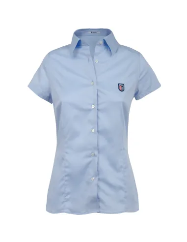 Girls short-sleeved oxford shirt - light blue available until stock lasts