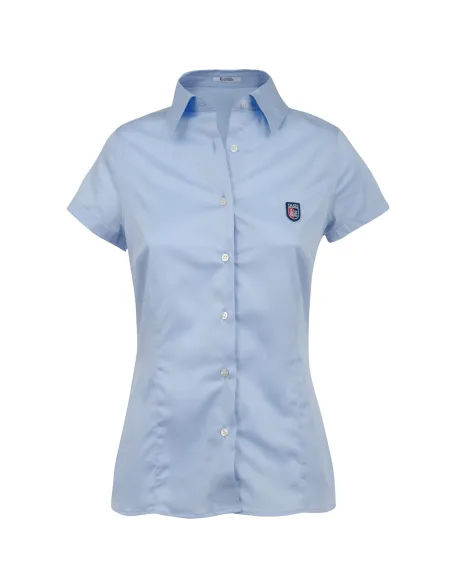 Girls short-sleeved oxford shirt - light blue available until stock lasts