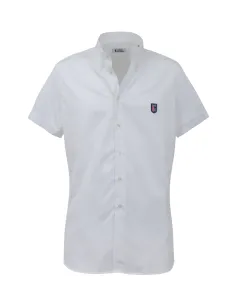 Girls short-sleeved oxford shirt - white