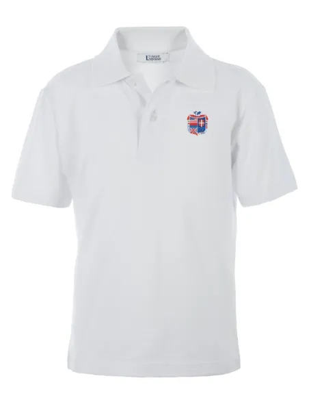 Short sleeved polo white (35% cotton)